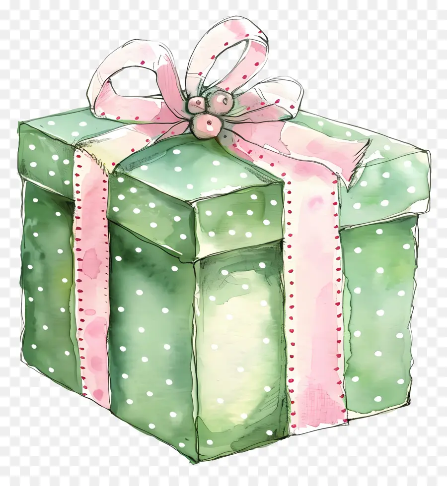 Caja De Regalo，Verde PNG