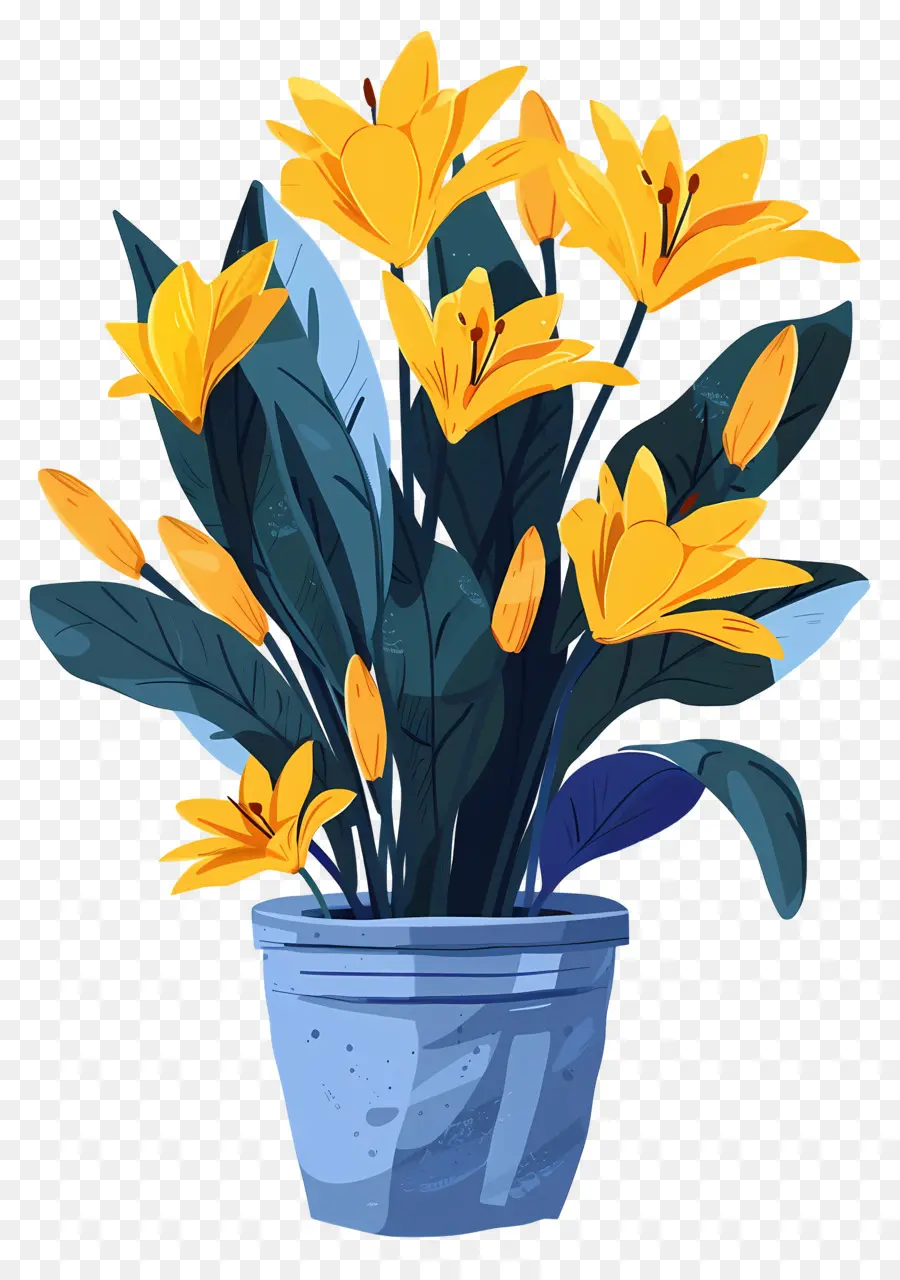 Flores Amarillas，Amarillo Lirios PNG