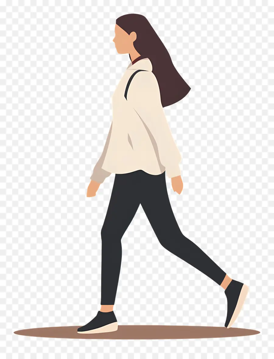 Mujer Joven，Caminar PNG