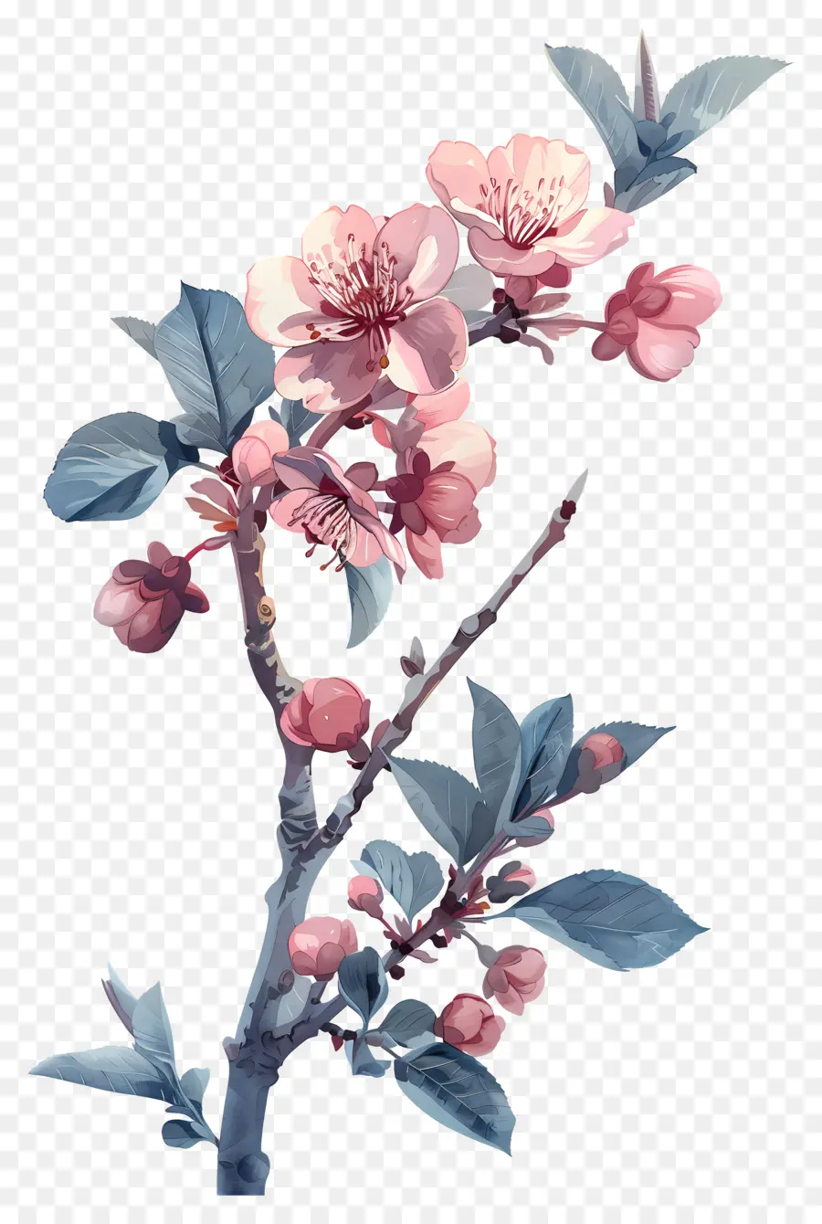 Flores De Color Rosa，Árbol De Floración Rosa PNG