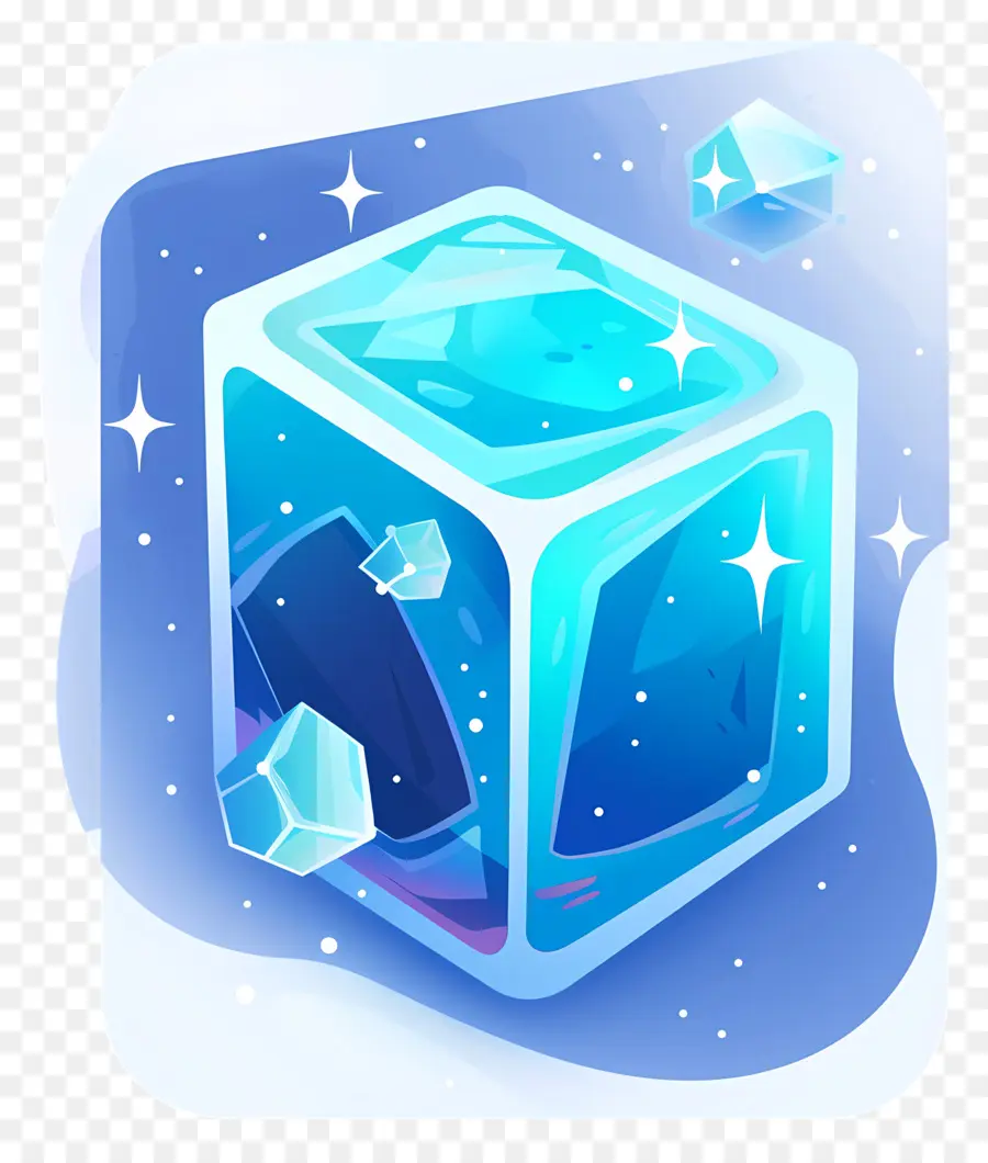 Cubo De Hielo，Cristalinas PNG