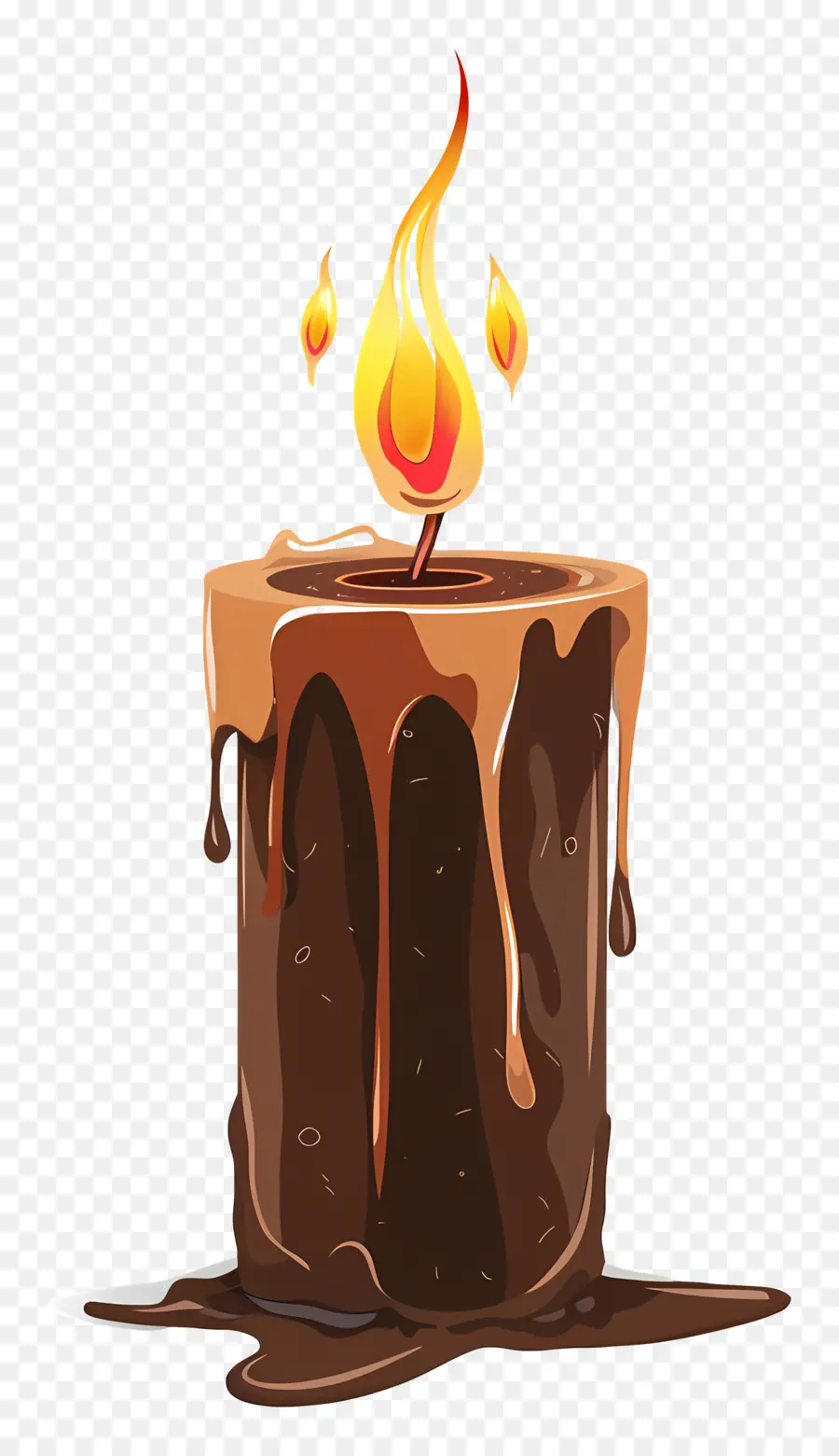 Vela Con Fuego，Vela De Chocolate PNG