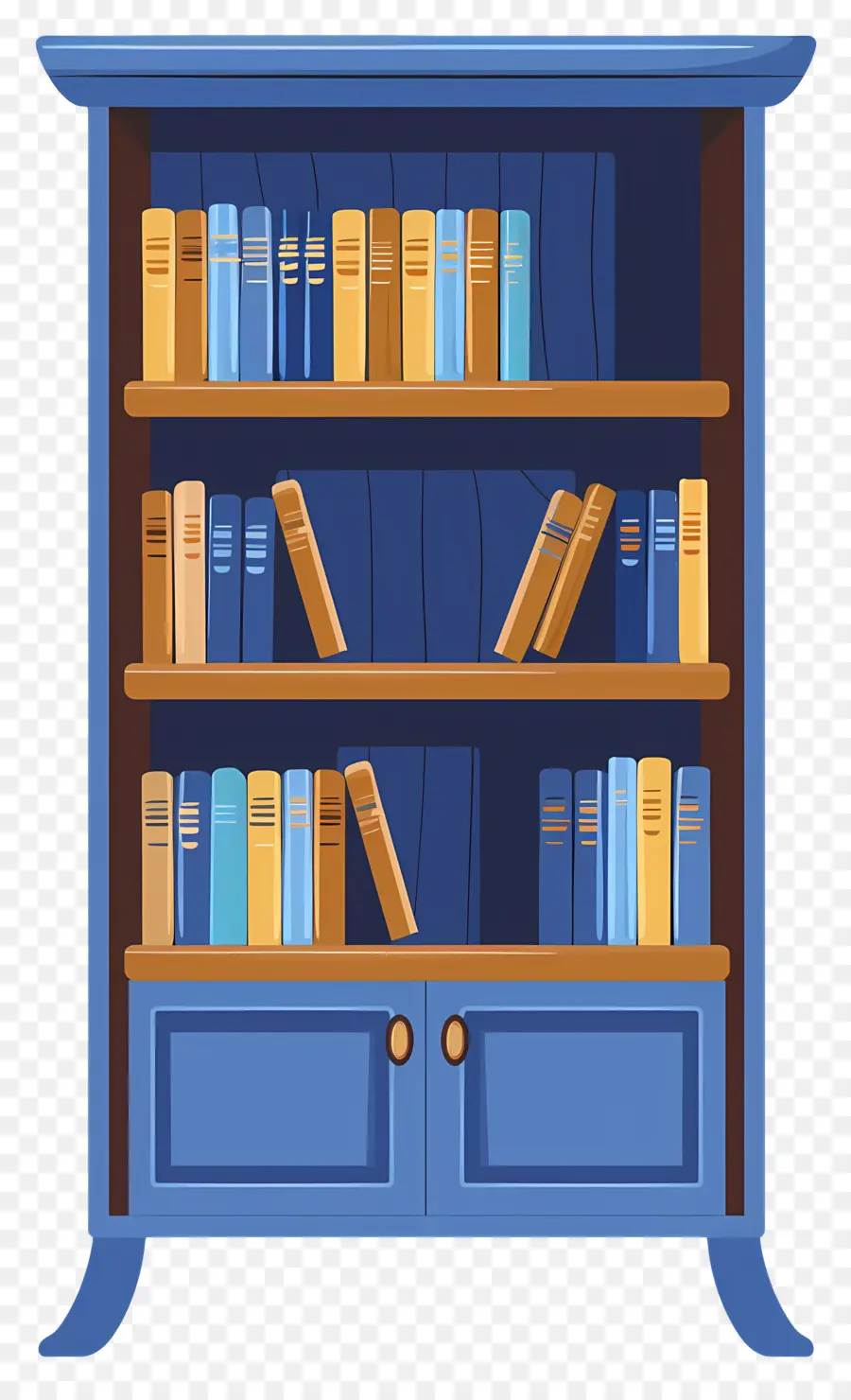 Bookshelf，Estantería Azul PNG