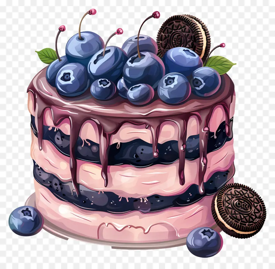 Pastel De Arándanos，Pastel PNG