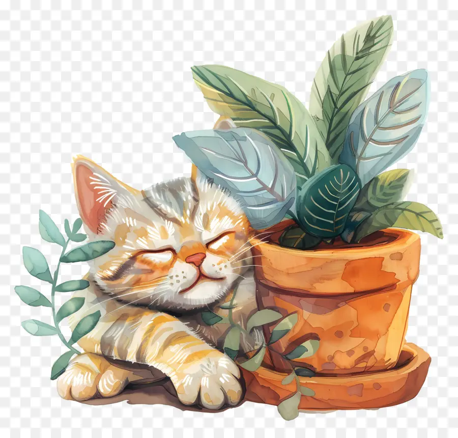 Gato Durmiendo，Gato PNG