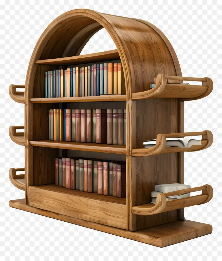 Bookshelf，Estantería De Madera PNG