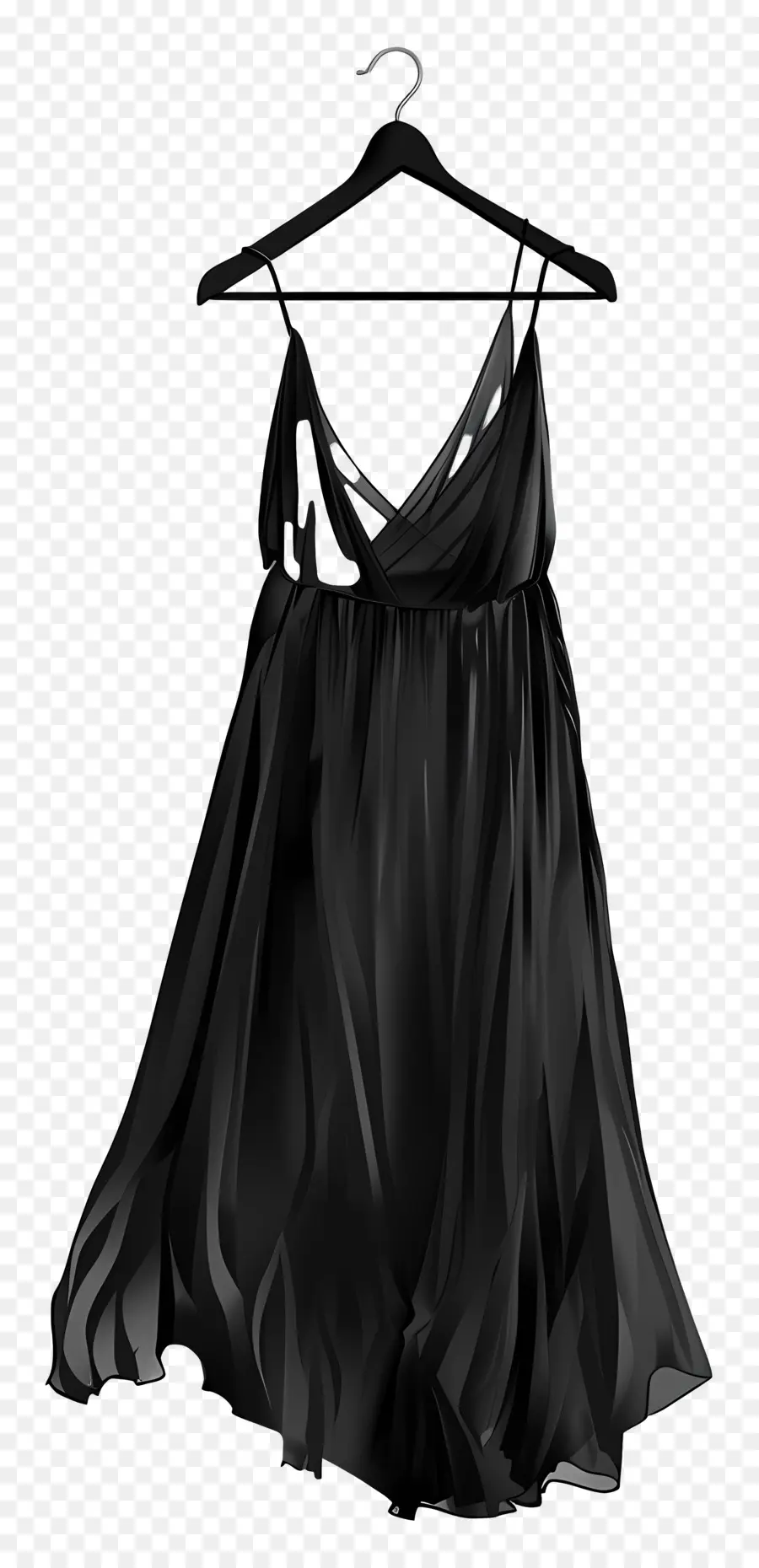 Vestido Negro，Vestido Sin Tirantes PNG