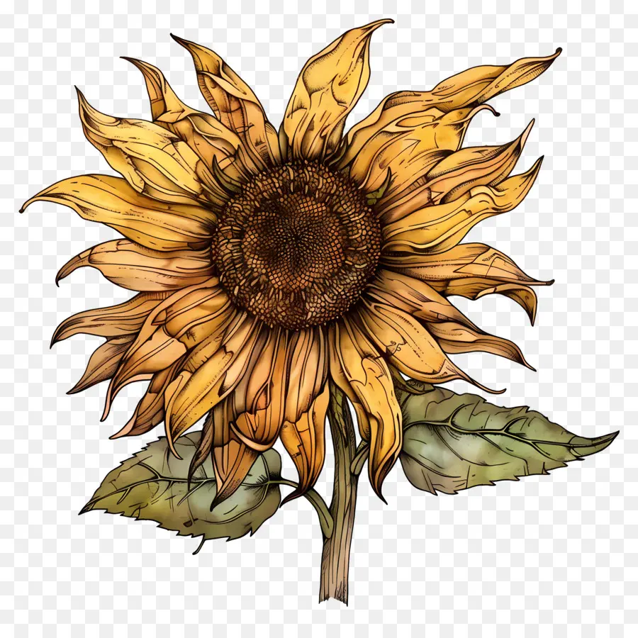 Girasol，Pétalos Amarillo PNG