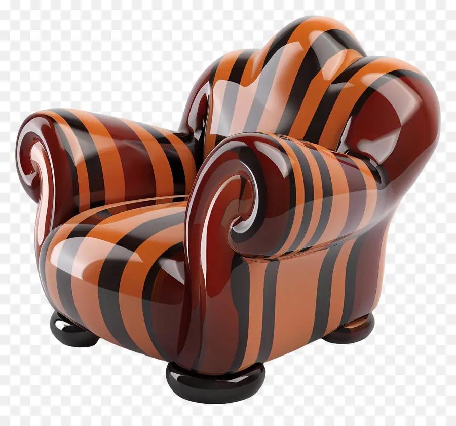 Sillón，Sillón Naranja Y Negro PNG