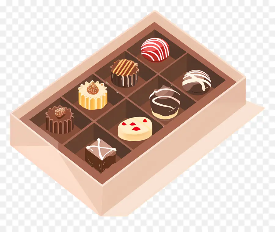 Caja De Chocolate，Chocolates PNG