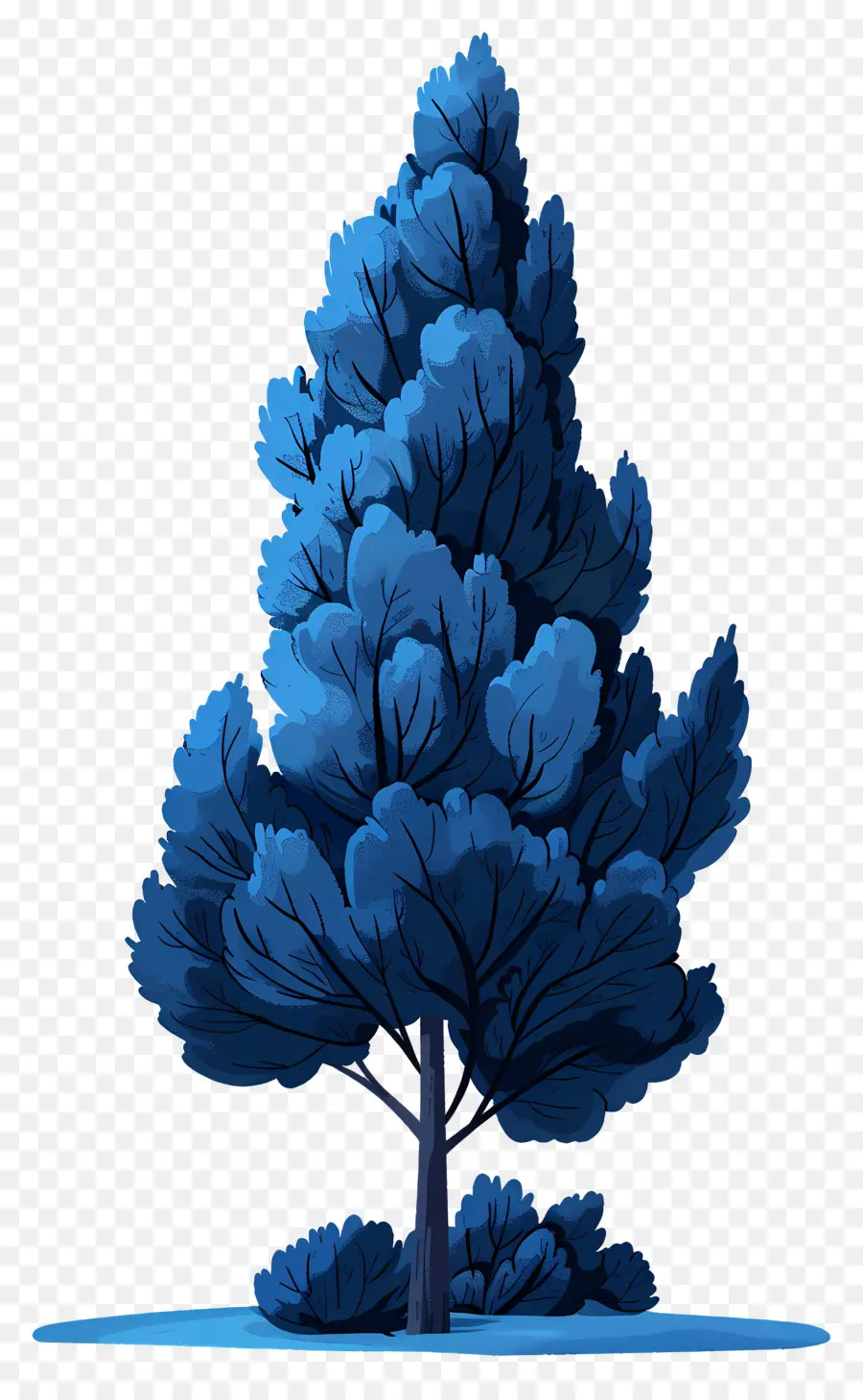 árbol De Ciprés，Blue Tree PNG