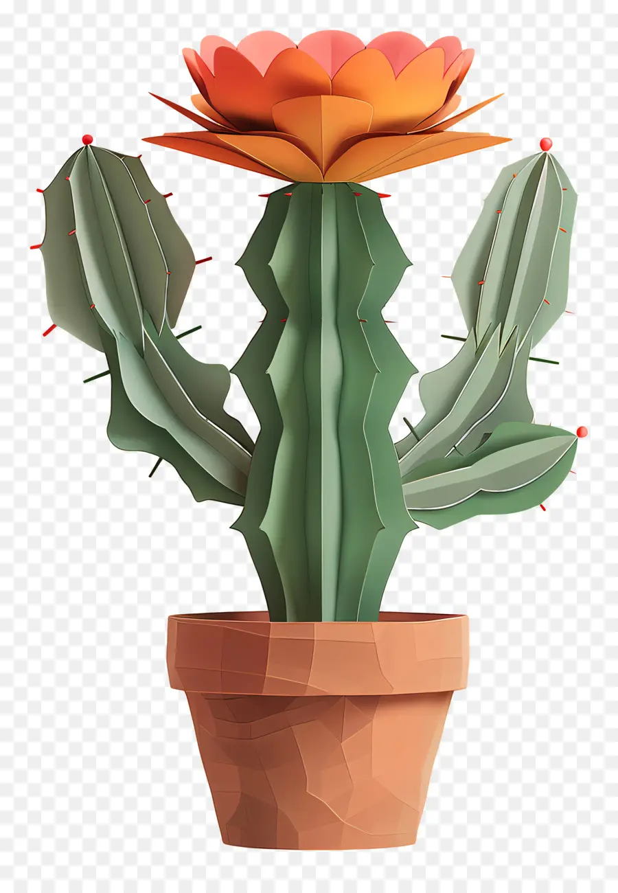 Cactus，Cactus Con Flor PNG