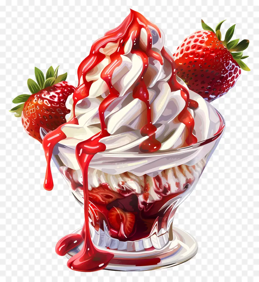 Sundae De Fresa，Fresa PNG