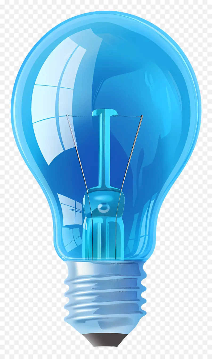 Bombilla De Luz，La Luz Azul De La Bombilla PNG