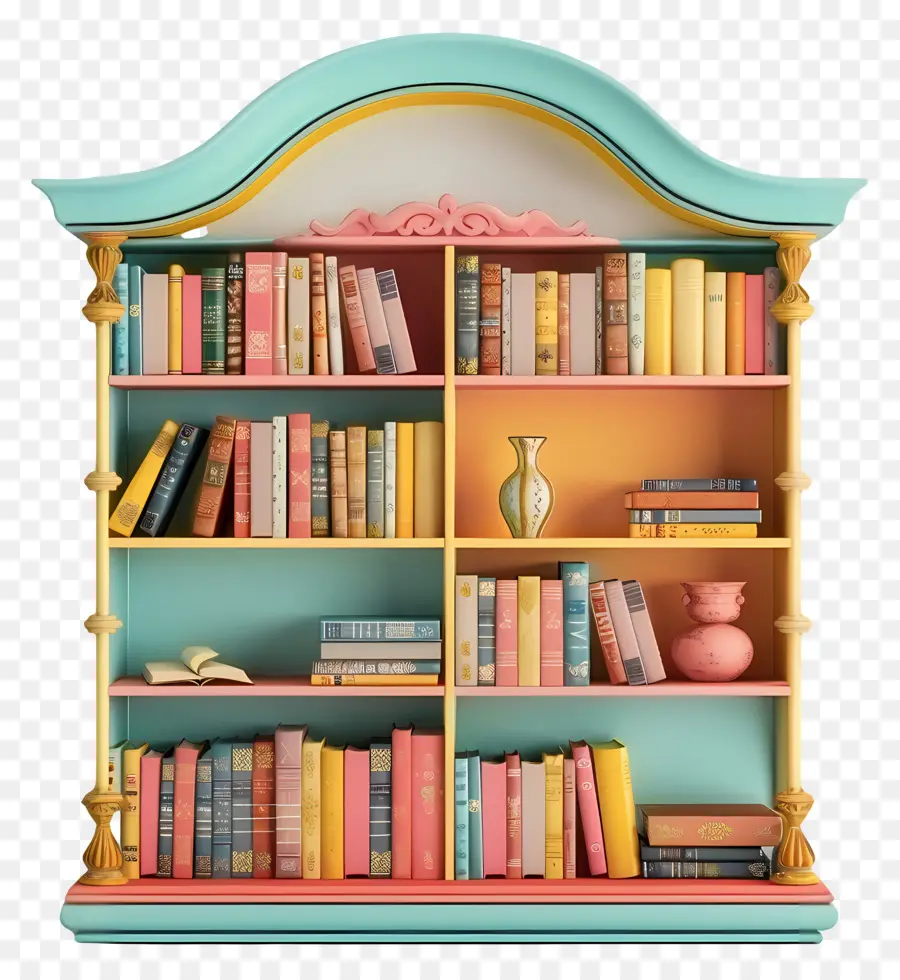 Bookshelf，Libros PNG