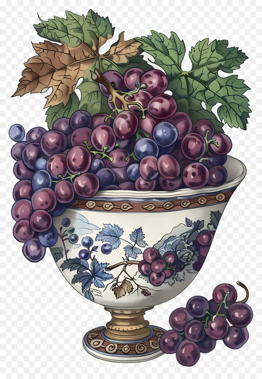 Tazón De Uvas，Pintura De Uva PNG