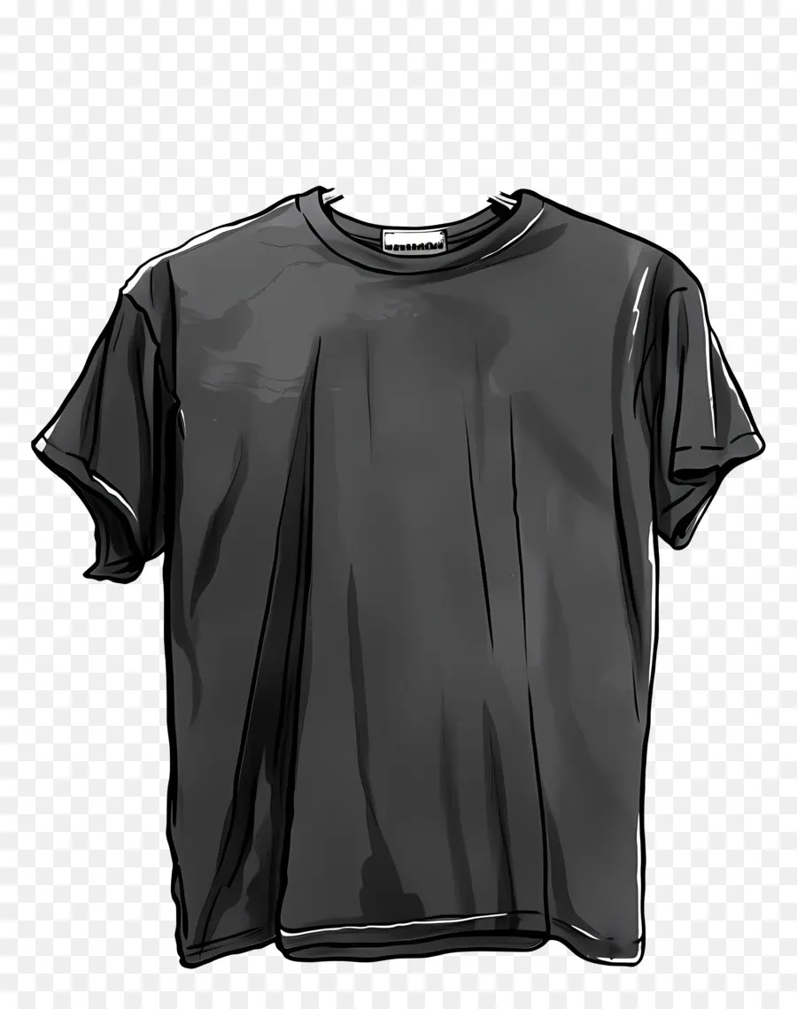 Negro Camiseta，Llanura Camiseta Negra PNG