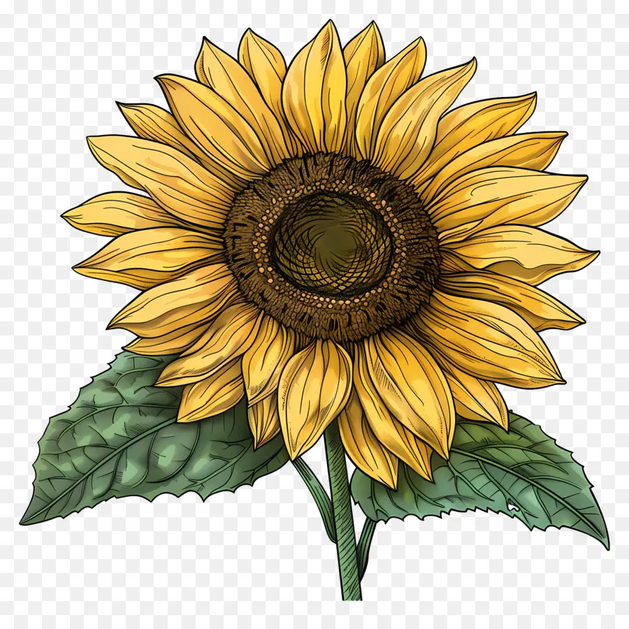 Girasol，Handdrawn PNG