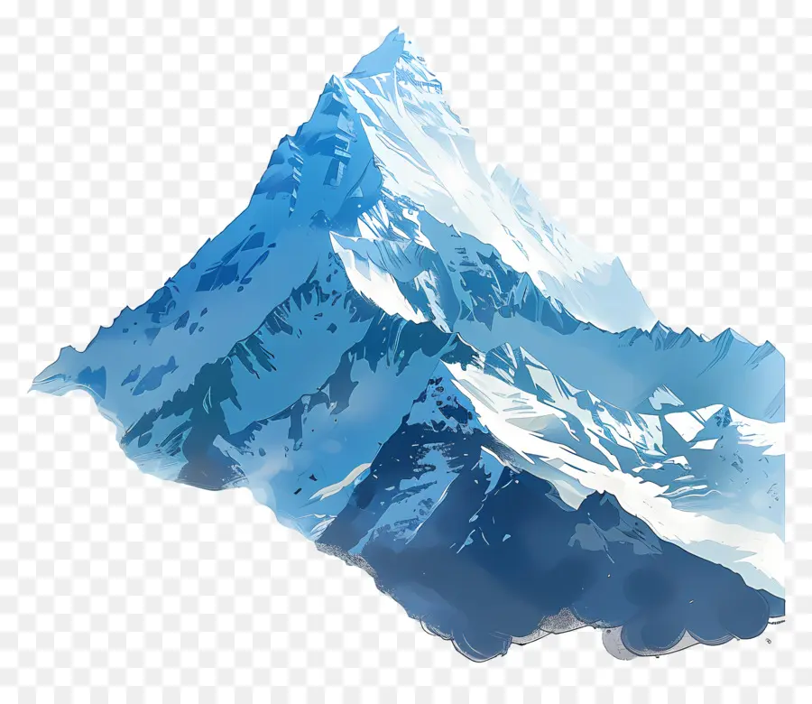 El Monte Everest，Ilustración Acuarela PNG