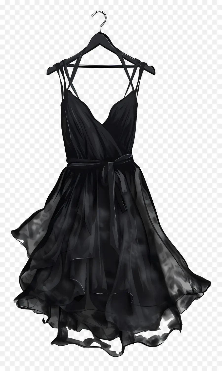 Vestido Negro，Vneckline PNG