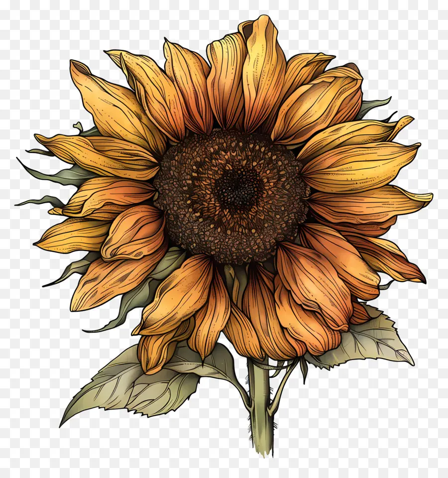 Girasol，Pétalos Amarillo PNG