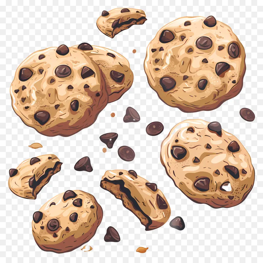 Las Cookies，Galletas Con Chispas De Chocolate PNG