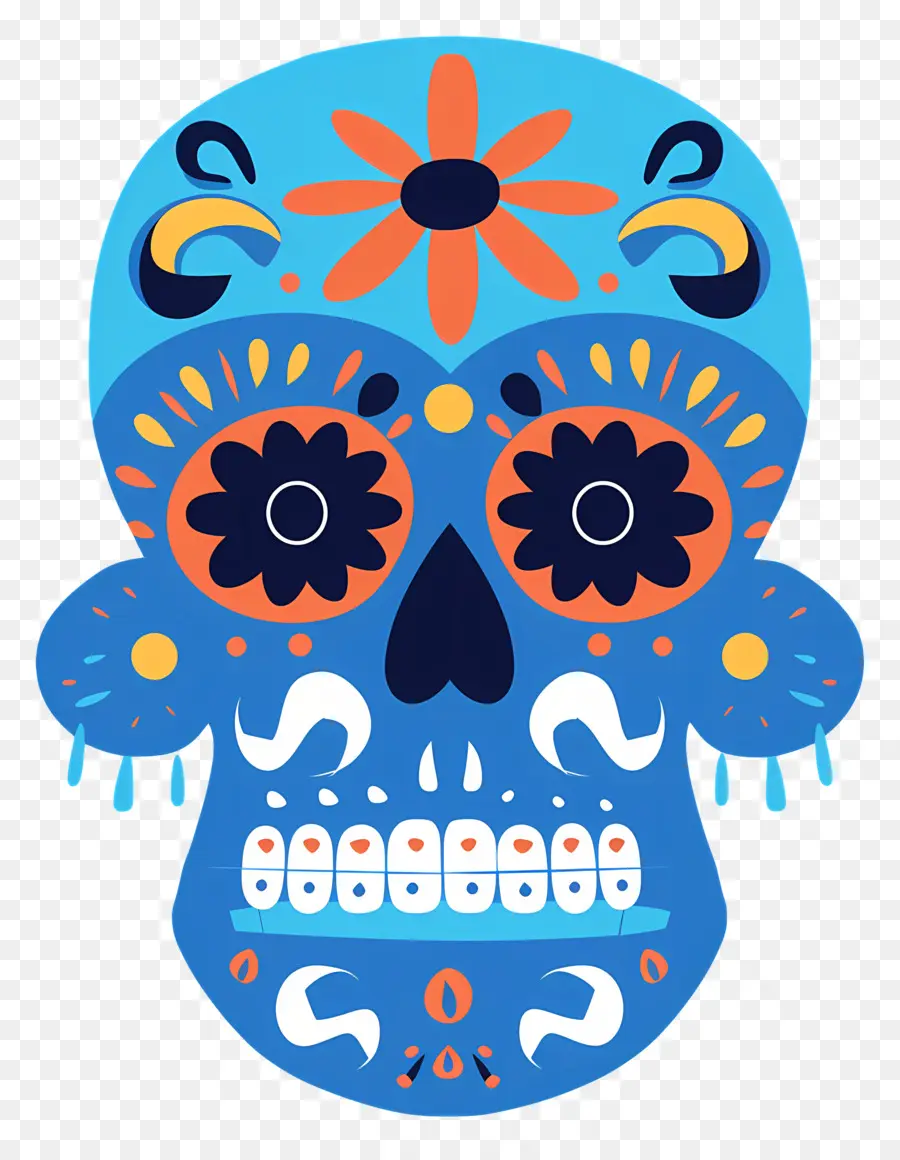 Mexicana De Cráneo，Colorido Cráneo PNG