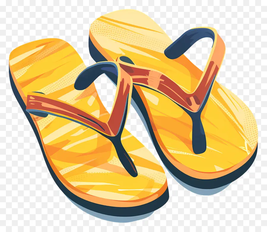 Flip Flops，Amarillo Chanclas PNG