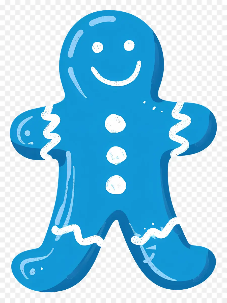 Hombre De Pan De Jengibre，Azul PNG