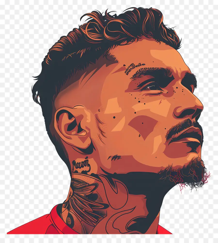 Paolo Guerrero，Tatuajes De Cara PNG