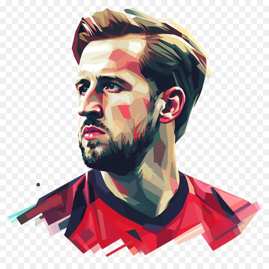 Harry Kane，Retrato Estilizado PNG