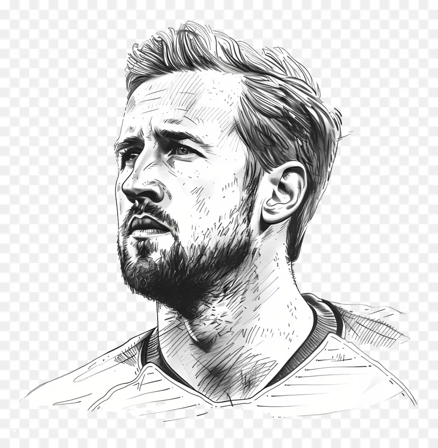 Harry Kane，Dibujo De Retrato PNG