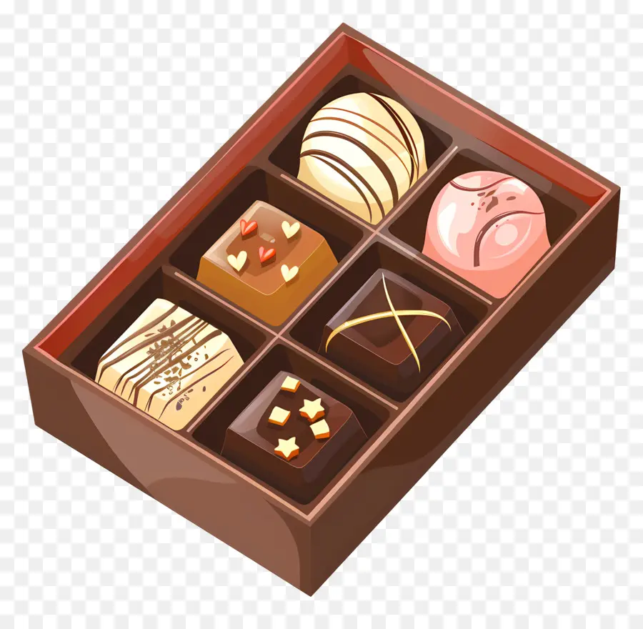 Caja De Chocolate，Chocolate Con Leche PNG