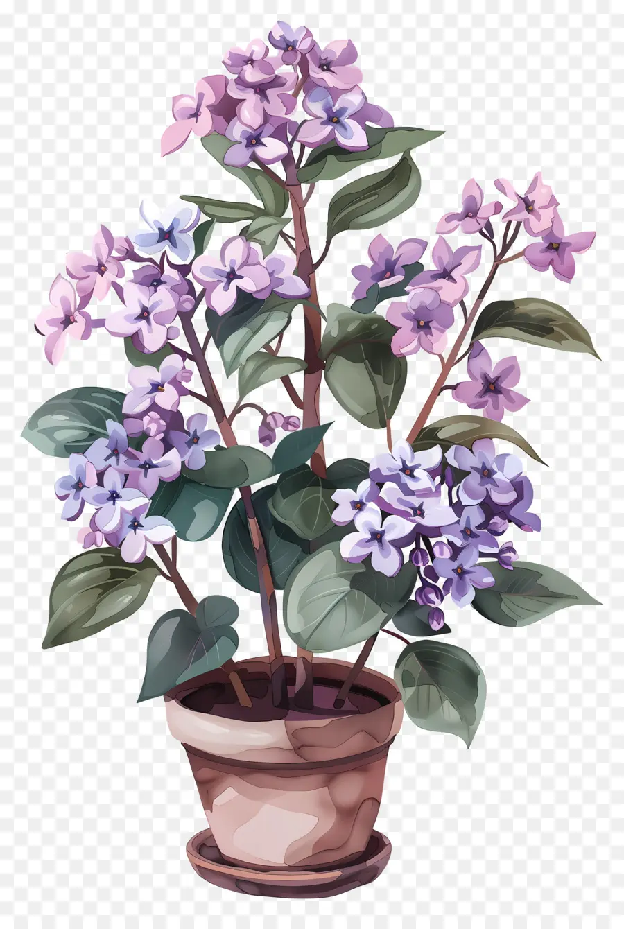 Flores De Color Lila，Planta De Flores Púrpura PNG