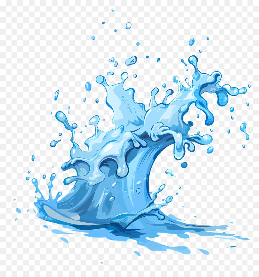 Salpicaduras De Agua，Agua Azul PNG
