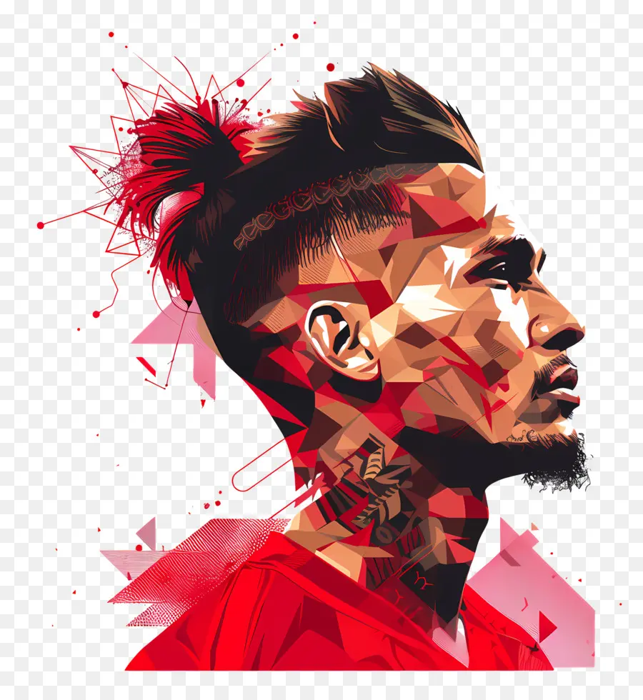 Paolo Guerrero，Peinado Mohawk PNG