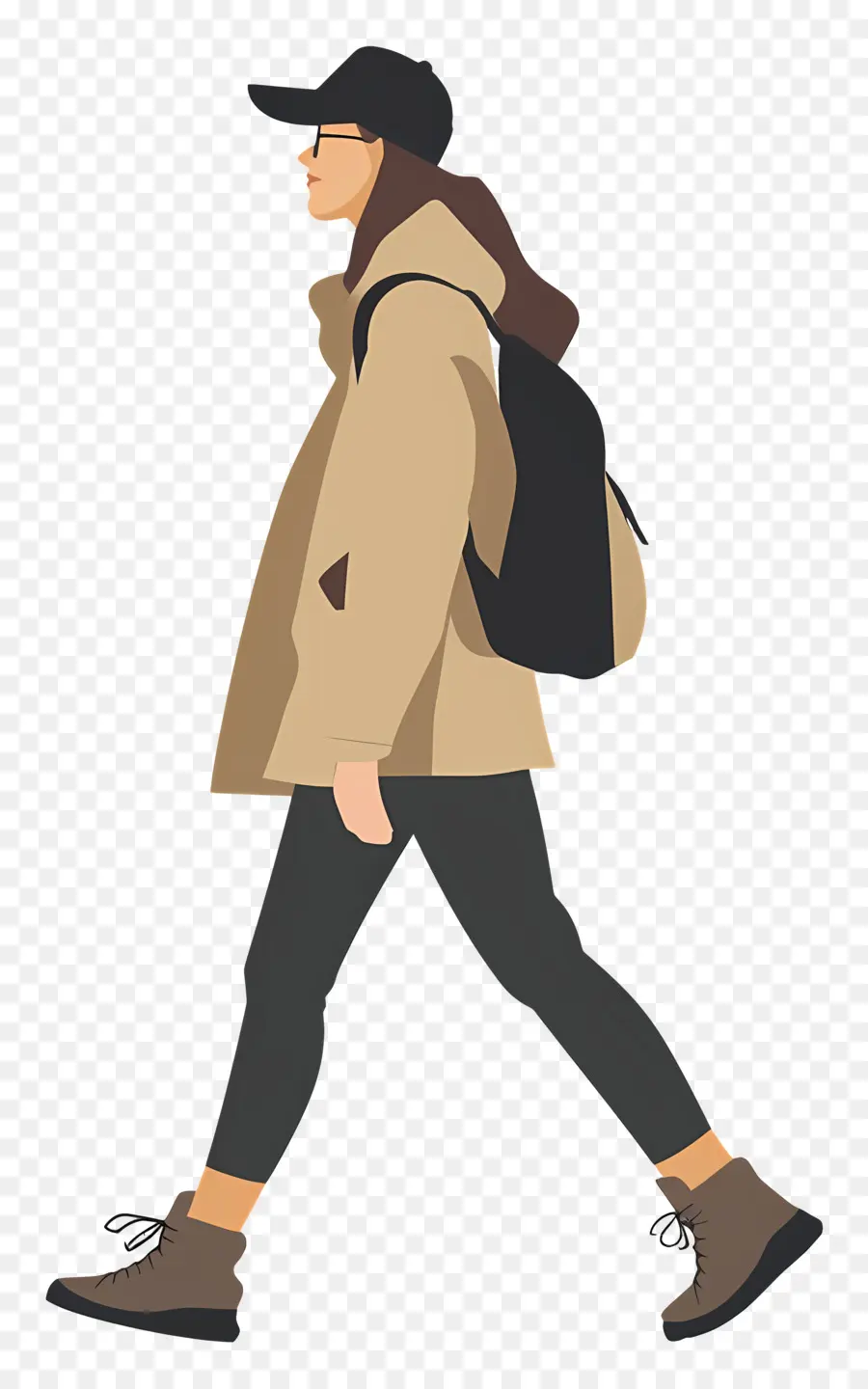 Mujer Joven，Caminar PNG