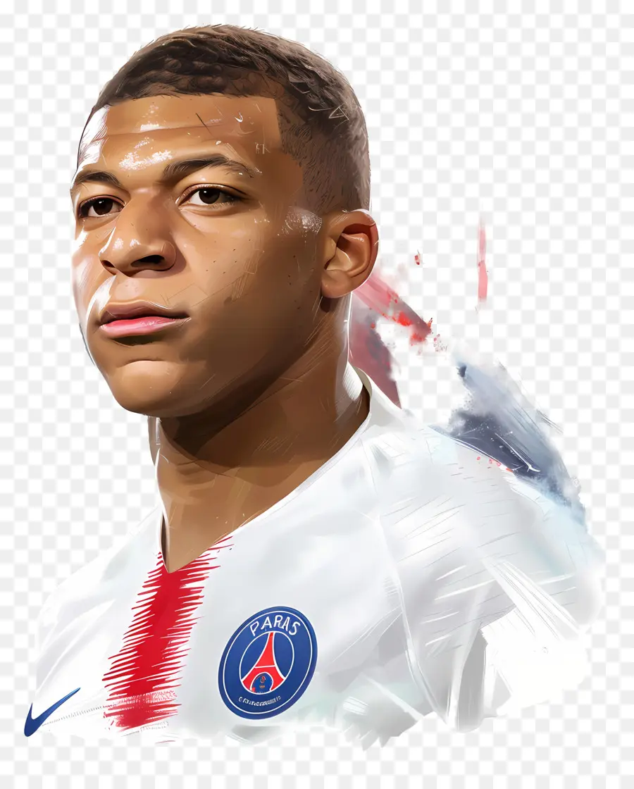 Kylian Mbappé，La Pintura Abstracta PNG