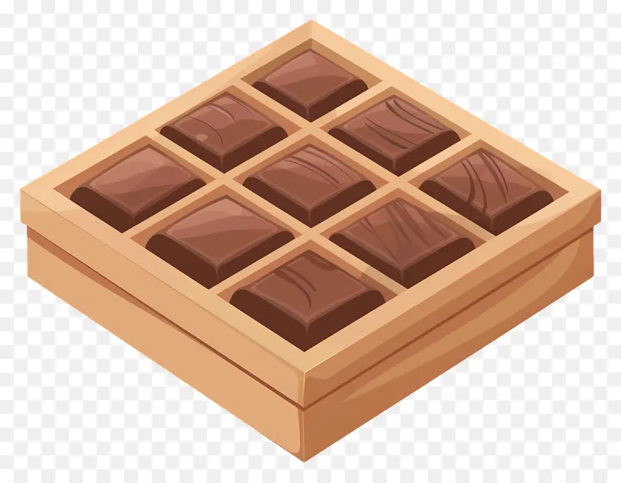Caja De Chocolate，Caja De Chocolate De Madera PNG