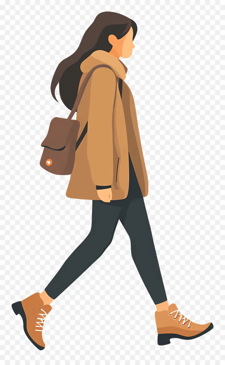 Mujer Joven，Caminar PNG