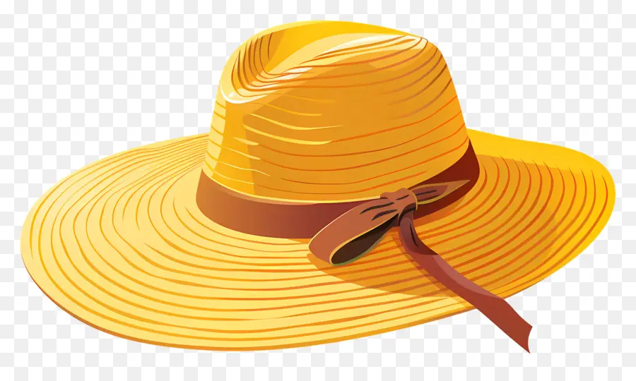 Sombrero Para El Sol，Amarillo Sombrero De Paja PNG