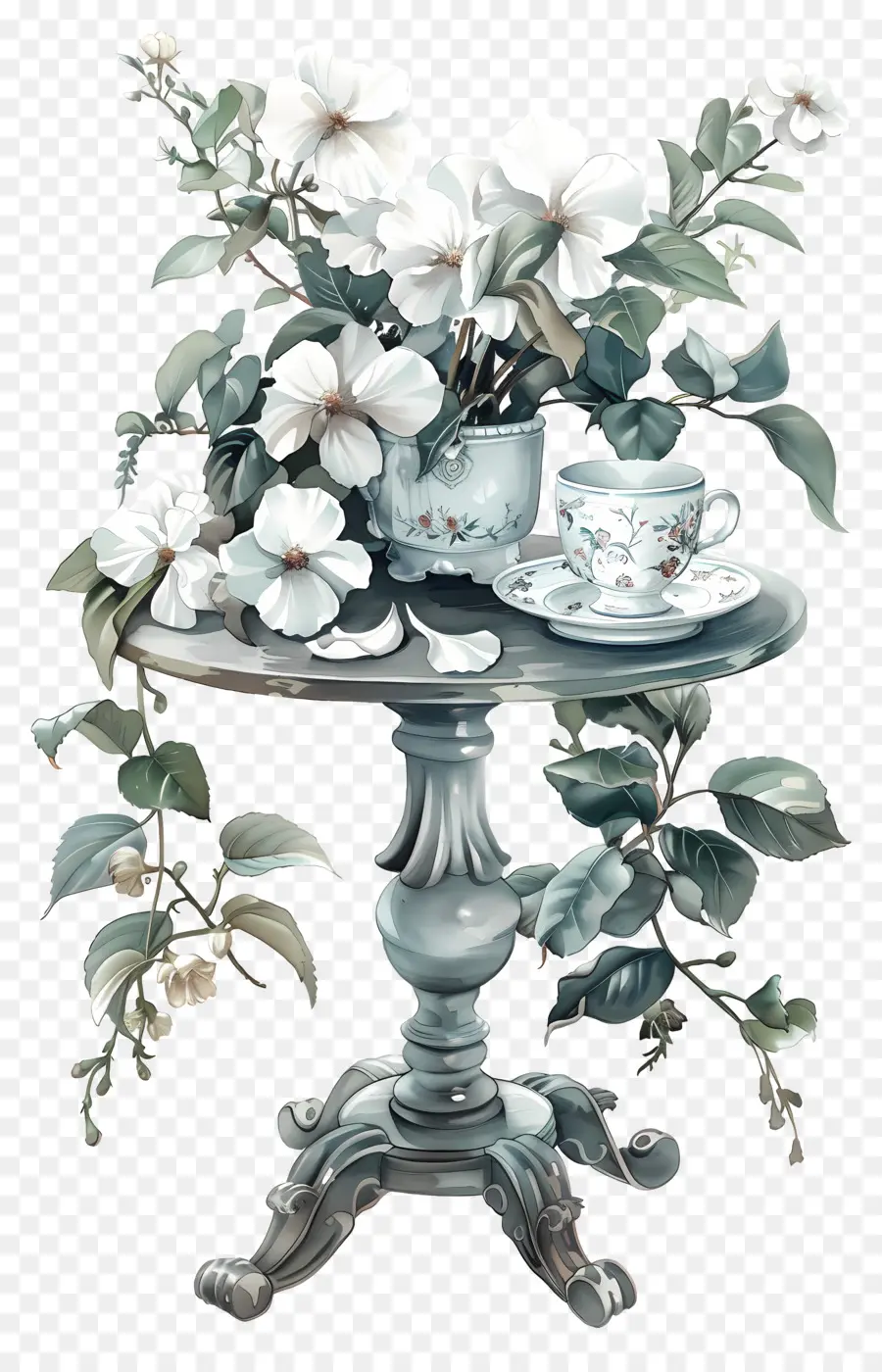 Mesa，Arreglo Floral En La Mesa PNG