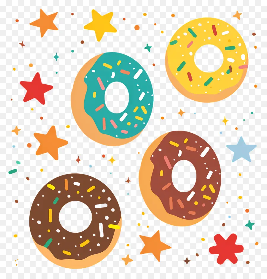 Donas Y Estrellas，Donuts PNG