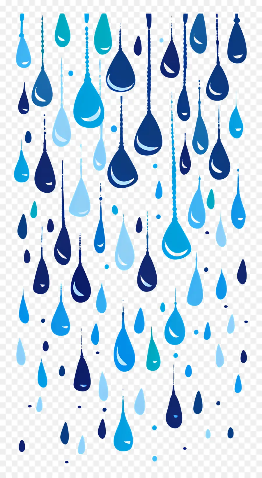 La Lluvia，Blue Drops PNG