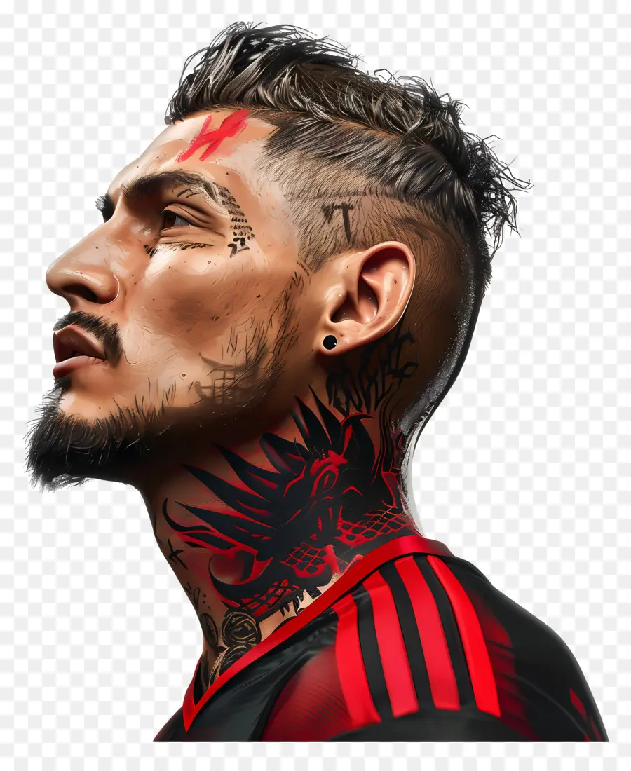 Paolo Guerrero，Hombre Tatuado PNG