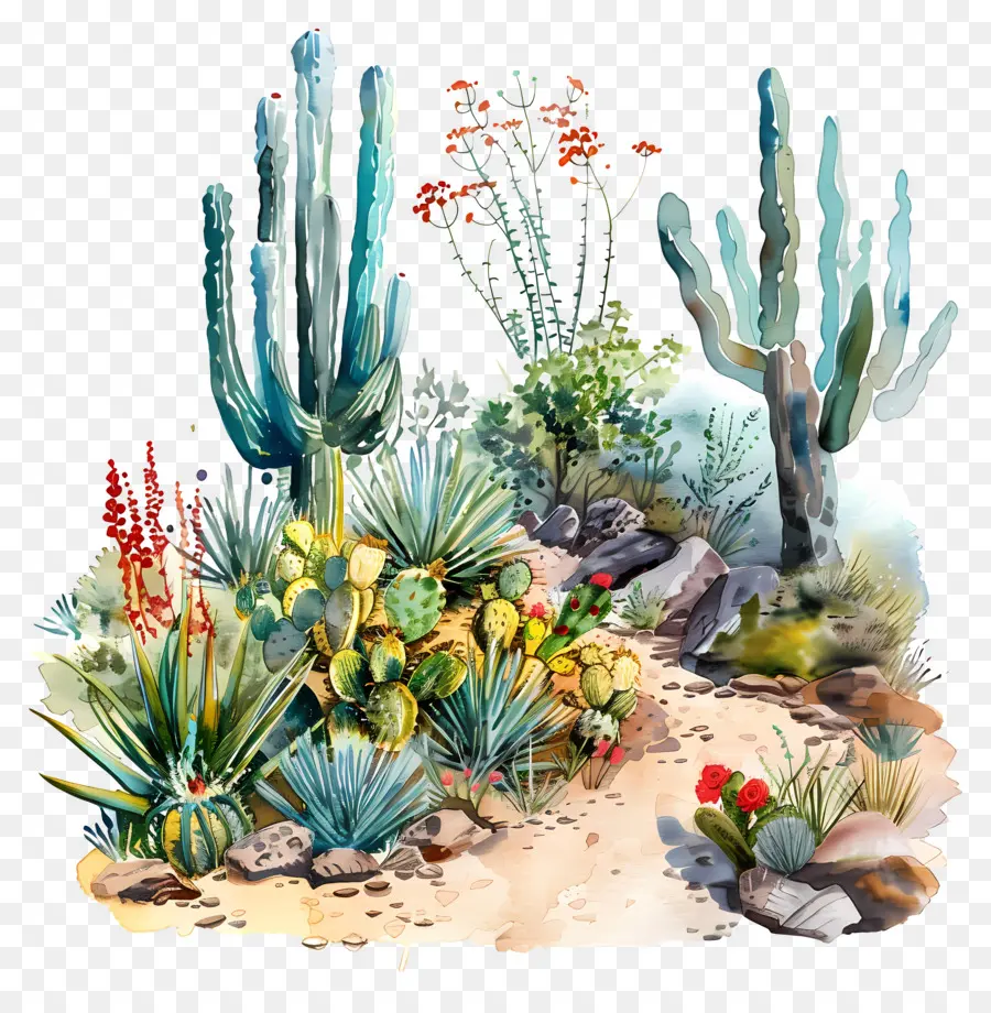 Jardín Del Desierto，Jardín De Cactus PNG