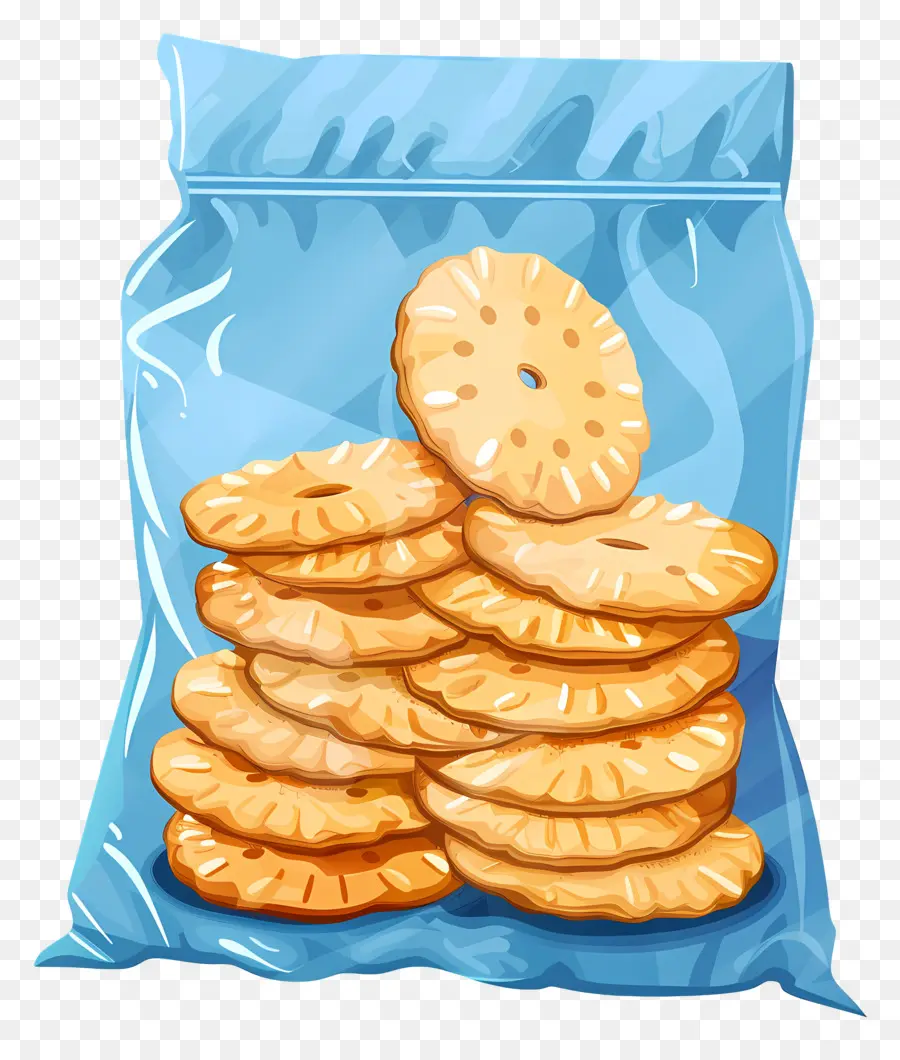 Las Cookies，Bolsa De Plástico Azul PNG