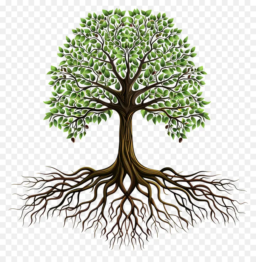 árbol Con Raíces，Árbol PNG