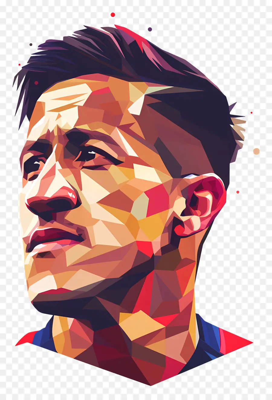 Alexis Sánchez，Retrato Geométrico PNG