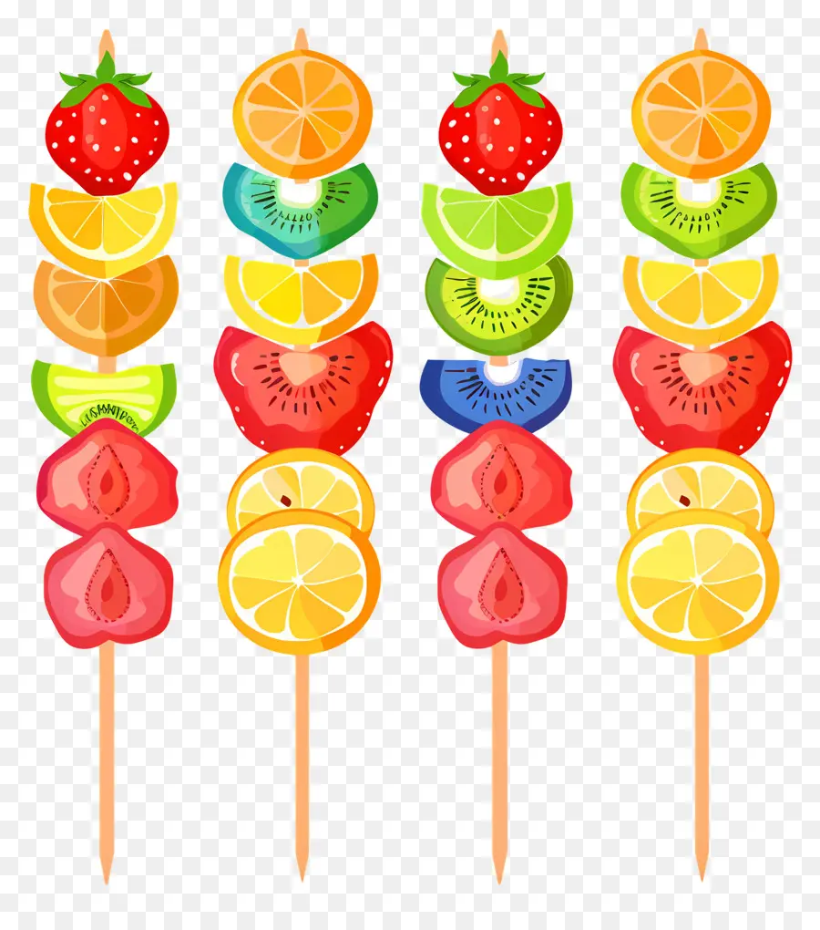 Brochetas De Frutas，Fruta PNG